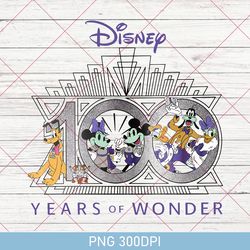 mickey and minnie disney 100th anniversary png, disney celebration, disney anniversary png, disney 100 years of wonder