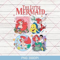 vintage little mermaid png, little mermaid ariel png, ariel png, princess png, disney princess png, disney trip png new