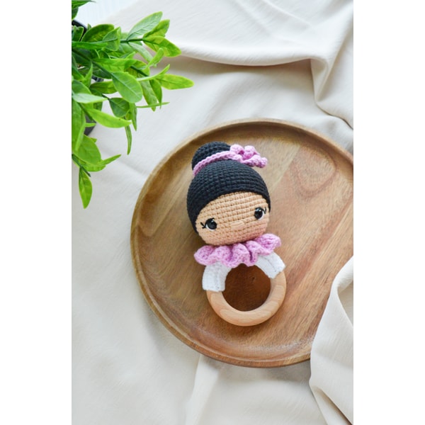 Princess Doll Rattle Ballerina rattle crochet pattern, amigurumi ballerina doll f | Inspire ...