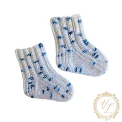Soft Socks Knitting Pattern | Baby Socks Pattern | Knit Socks | PDF Knitting Pattern | V68