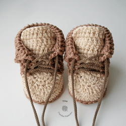 CROCHET Baby Booties PATTERN - Bicolor Baby Booties | Baby Shoes | Baby Slippers | Easy Crochet Pattern | Sizes 0-12 m