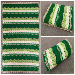 Fields of Green Baby Blanket Crochet Pattern