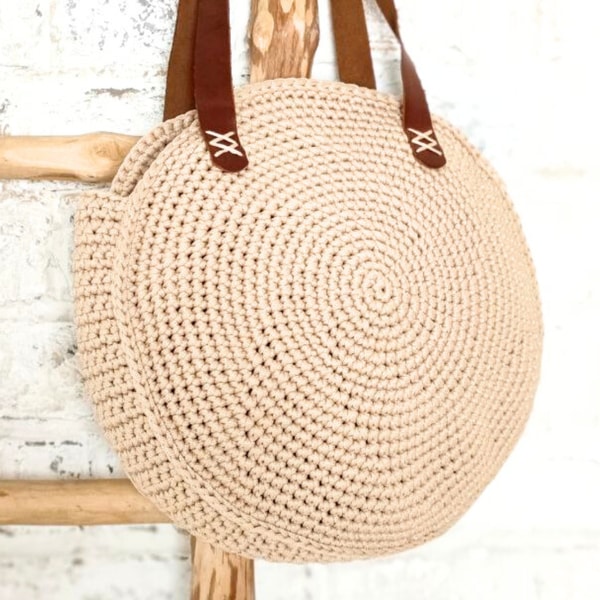Chest Rounded Bag Pattern Crochet Bag Pattern PDF, Round bag DIY, Beach Bag, Shopping | Inspire ...