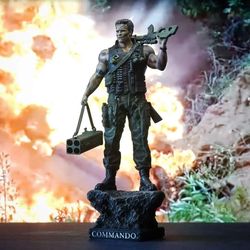 Commando figure handpaint high detail, Arnold Schwarzenegger 3D printed hand painted figure, for schwarzenegger fans