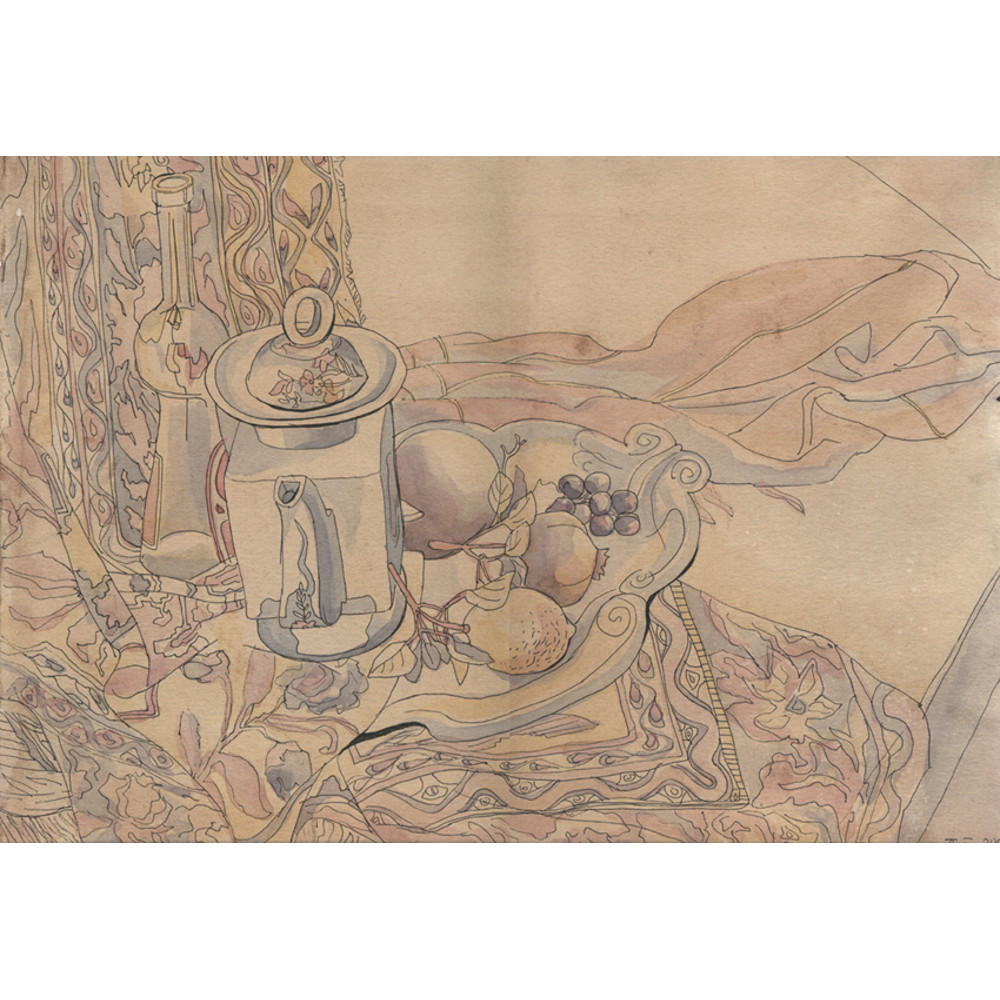 Натюрморт. Зателепина Александра,бумага, акварель,29×42 см, 2004г. (без паспарту) 5000 рублей.jpg.jpg