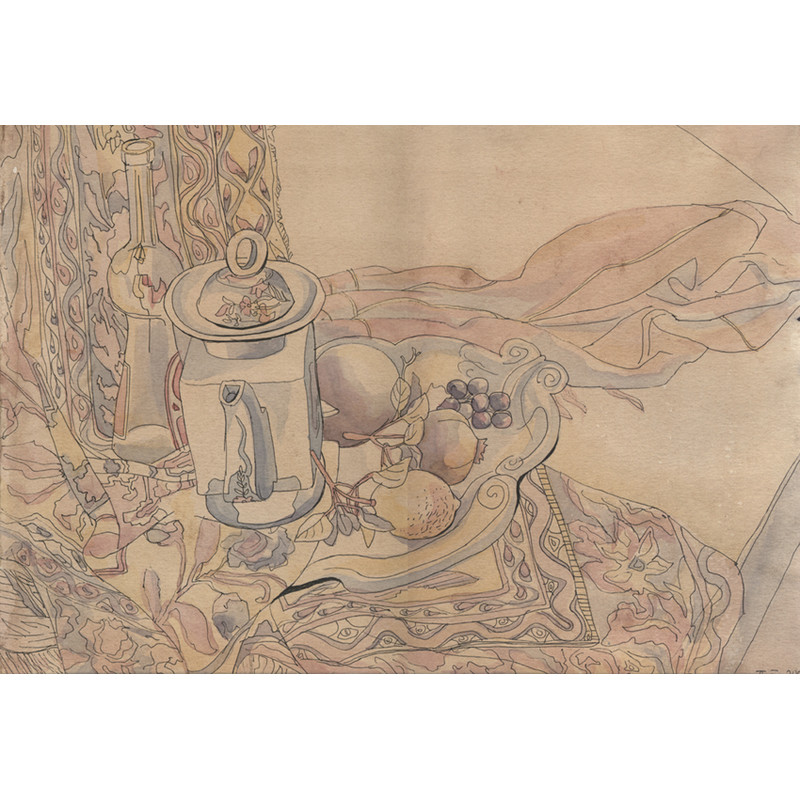 Натюрморт. Зателепина Александра,бумага, акварель,29×42 см, 2004г. (без паспарту) 5000 рублей.jpg.jpg