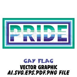 gay men pride flag svg.png.eps.pdf.ai digital download files sublimation