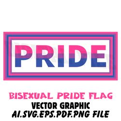 pride word in bisexual flag frame vector digital file ai.eps.pdf.svg,png digital download file