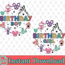 Birthday Boy, Birthday Girl, Birthday Squad, Family Trip, Family Vacation, Family Trip, Magic Kingdom, PNG Download