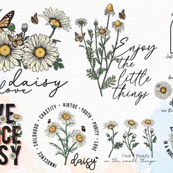 daisy with quote sublimation bundle