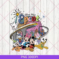 disney epcot png, vintage epcot 1982 png, vintage disney png, mickey and friends, epcot trip png, disney family trip png