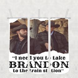yellowstone brandon tumbler png, silhouette svg fies