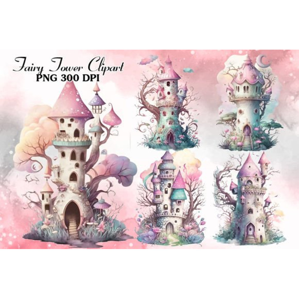 Fairy-Tower-Watercolor-Clipart-Bundle-Graphics-67450449-1-1-580x387.jpg