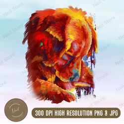 golden retriever png, jpg high quality digital download dog lovers watercolor portrait clipart, sublimation design