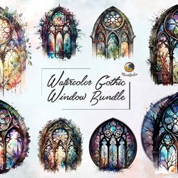 watercolor gothic window bundle