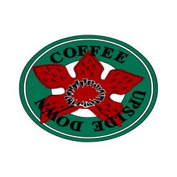 upside down coffee demogorgon logo svg, stranger things svg