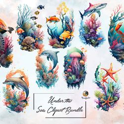 under the sea clipart bundle