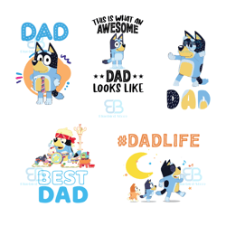 bluey dad bundle svg, fathers day svg, bluey dad svg, father bundle svg, father gift svg