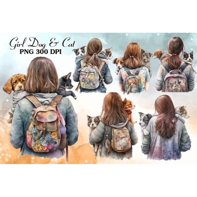 Girl-Holding-Dog-And-Cat-Watercolor-Graphics-66811636-1-1-580x387.jpg