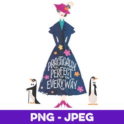 disney mary poppins practically perfect v1 , png design, png instant download