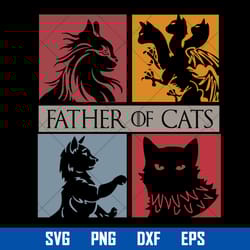 father of cat svg, father's day svg, png dxf eps digital file