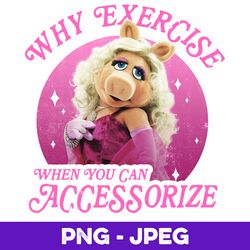 disney the muppets miss piggy why exercise accessorize v1