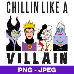 disney villain gang ursula,evil queen,cruella,maleficent v1