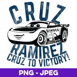 disney pixar cars 3 cruz ramirez to victory graphic v4 , png design, png instant download