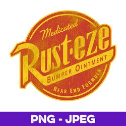 disney pixar cars vintage rust-eze ointment long tee sleeve , png design, png instant download