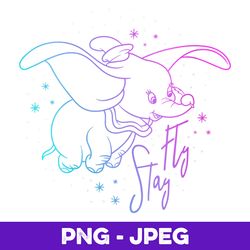 womens disney dumbo stay fly outline v3