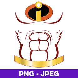 disney pixar incredibles suit with muscles v2 , png design, png instant download