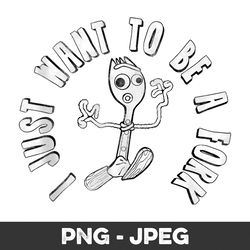 disney pixar toy story 4 forky i don't belong poster v2 , png design, png instant download
