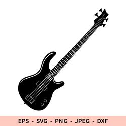 Electric guitar Svg Music Dxf File for Cricut Silhouette Musical instrument Clipart