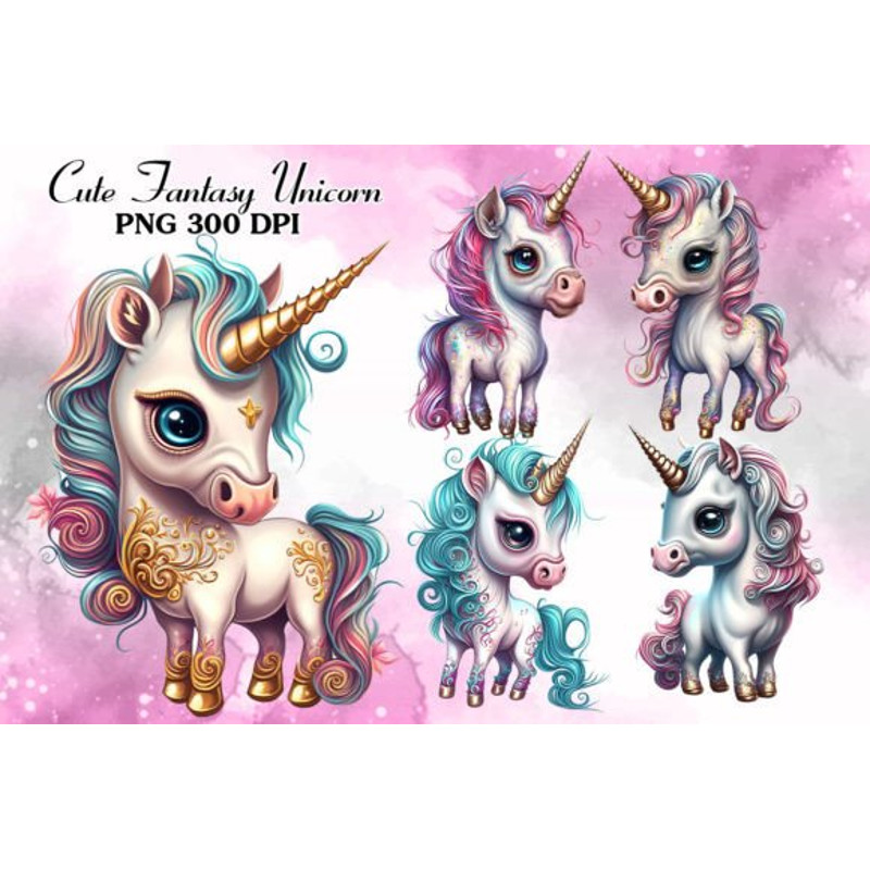 Cute-Unicorn-Sublimation-Clipart-Bundle-Graphics-65933906-1-1-580x387.jpg