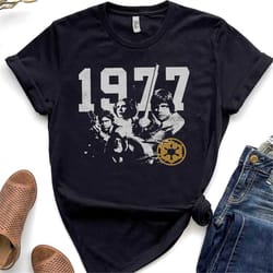 star wars vintage rebel leia han solo luke obiwan group 1977 shirt, galaxy's edge unisex t-shirt family birthday gift ad