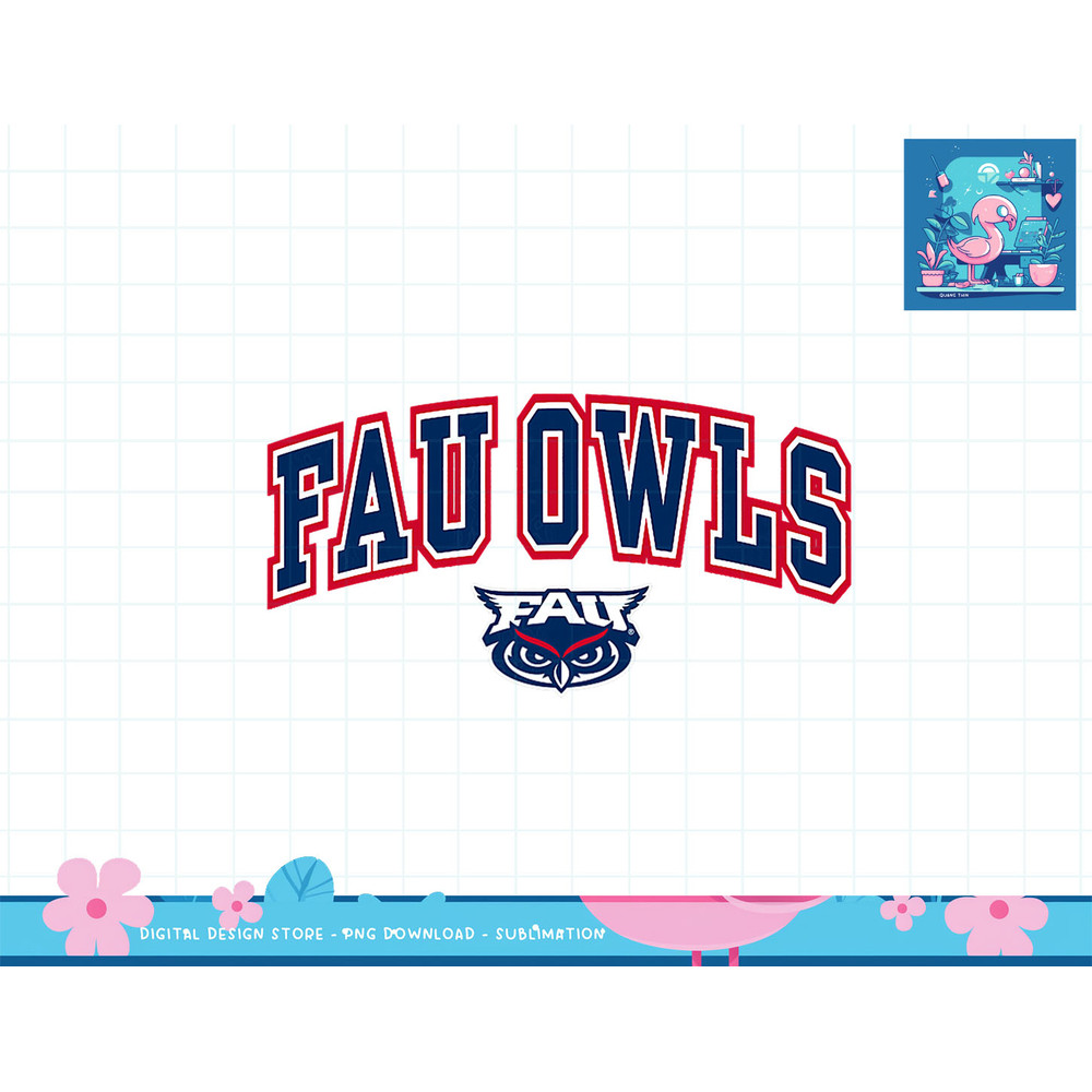 Florida Atlantic Owls Womens Arch Over White T-Shirt copy.jpg