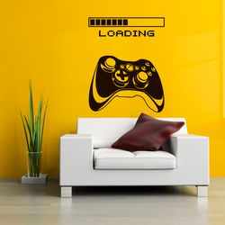Loading Games, Joystick, Console Game, Video Game, Computer Game, Game Play, Wall Sticker Vinyl Decal Mural Art Decor