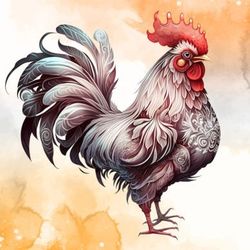 rooster sublimation clipart bundle