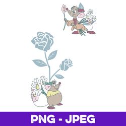 disney cinderella jaq and gus flower poster v1