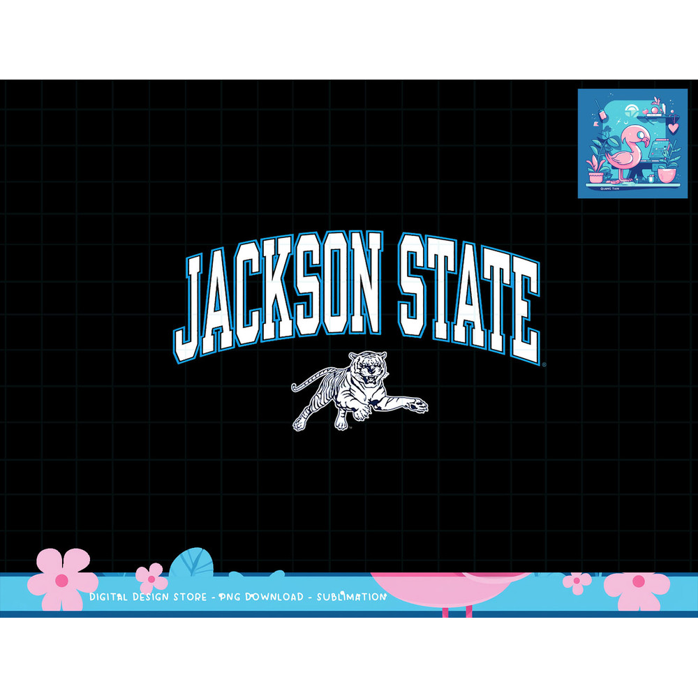 Jackson State Tigers Arch Over Logo Officially Licensed Navy T-Shirt copy.jpg