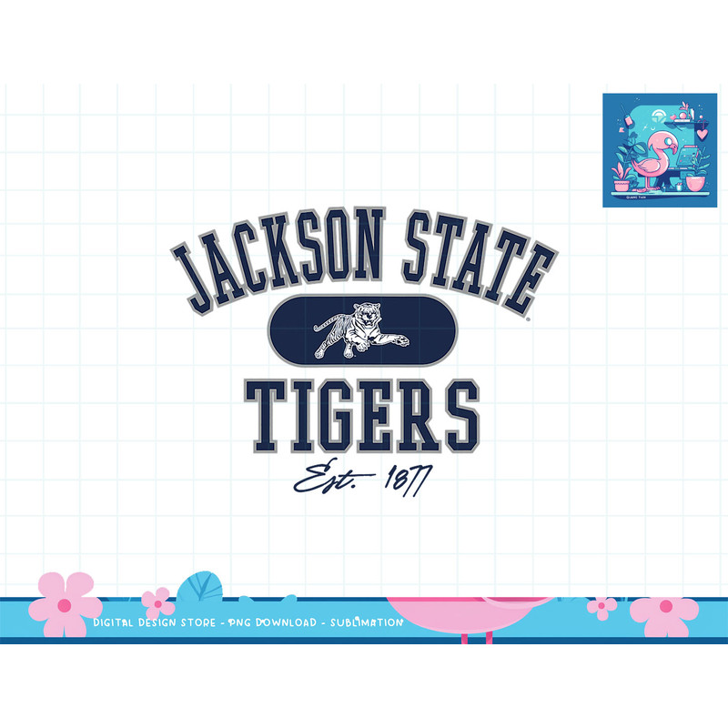 Jackson State Tigers Varsity Logo Officially Licensed White T-Shirt copy.jpg