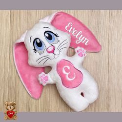 Personalised embroidery Plush Soft Toy Bunny Rabbit ,Super cute personalised soft plush toy, Personalised Gift