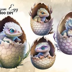 cute baby dragon egg sublimation clipart