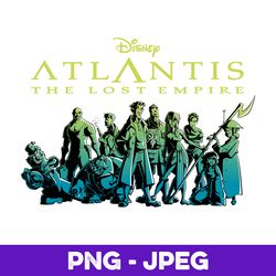 disney atlantis the lost empire characters gradient v1 , png design, png instant download