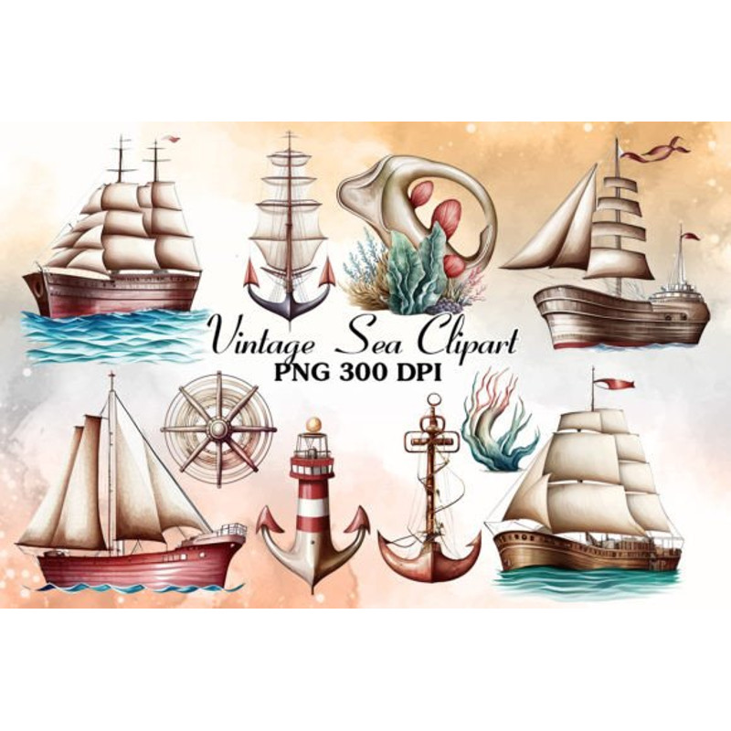 Vintage-Sea-Watercolor-Clipart-Bundle-Graphics-64926114-3-580x387.jpg