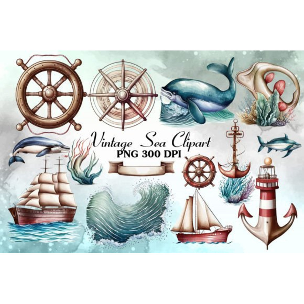 Vintage-Sea-Watercolor-Clipart-Bundle-Graphics-64926114-1-1-580x387.jpg
