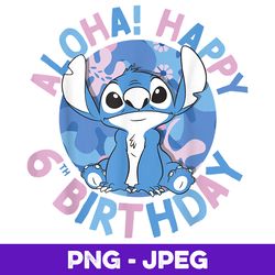 disney lilo & stitch aloha happy 6th birthday