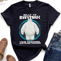 Disney Big Hero 6 Hello I'm Baymax Graphic T-Shirt Unisex Adult T-shirt Kid shirt Gift for Birthday Hoodie Sweatshirt To