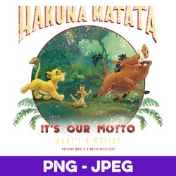 disney lion king hakuna matata motto simba timon pumbaa v1