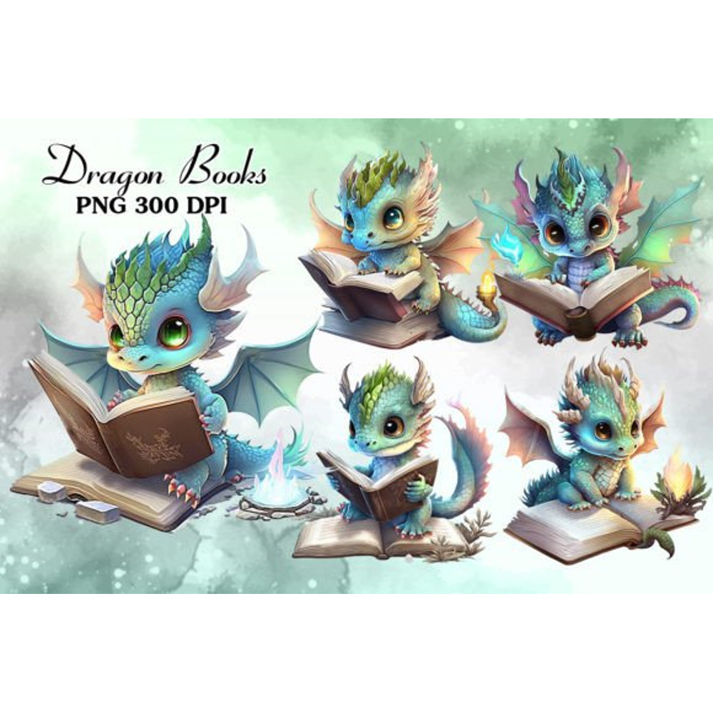 Dragon-Reading-Book-Watercolor-Clipart-Graphics-64749302-580x387.jpg